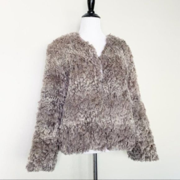 Vintage Handmade Faux Fur Shag Teddy Jacket Gray Neutral Gray Small/Medium - Picture 3 of 11